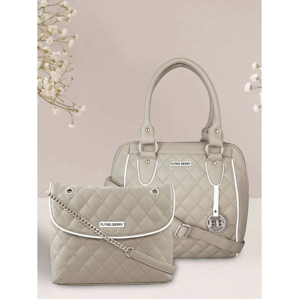 FLYING BERRY Womens Grey Hand Bag Combo Pack of 2 Buy FLYING